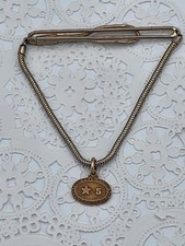 VINTAGE SAFEWAY TIE BAR CLIP W/ 10-YEAR SERVICE ANNIVERSARY CHARM - Granat 10K picture