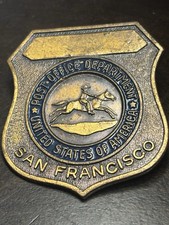Vintage U.S. Post Office Department San Francisco Badge- Pony Express Rider Seal picture