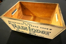 Wood Rustic Lodge Storage Crate Box w/ Handles, Rectangle, 