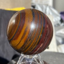 520G Natural Tiger Eye stone ball quartz crystal ball Reiki healing picture