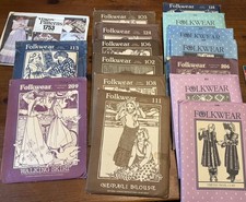 Vintage Folkwear Sewing Patterns Historic Ethnic  Rare  LOT 16  14 uncut 2 cut picture