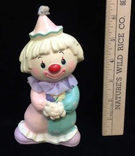 Clown Piggy Bank Enesco Pottery Ceramic Vintage 6