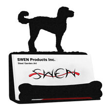 SWEN Products LABRADOODLE Dog Black Metal Business Card Holder picture