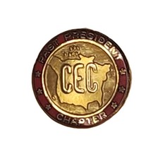 Vintage Balfour LGB CEC Past President Gold Pin 2.37g Stamped 10K / 14K Dbl Die picture