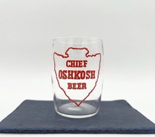 Vintage Chief Oshkosh Beer Glass Arrowhead Logo Wisconsin Brewery picture