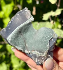 Natural Sugar Rainbow Amethyst Geode | Seafoam Blue Green Druzy Crystal Cluster picture