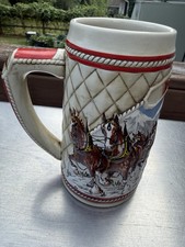 Vintage 1985 Budweiser Clydesdale A Series Limited Edition Beer Stein Ceramarte picture