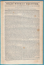 Niles Weekly 1832 ~ Black Hawk Indian War Nullification ~ Revolution in SC picture
