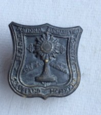 Antique 1935 National Eucharistic Congress 7th Cleveland Oh Pin Catholic Medal  picture