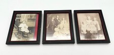 Antique Framed Family Portraits Original Sepia Photographs Set of 3 picture