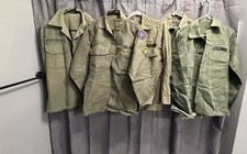 Vintage US Army OG-107 Utility Shirt Lot 5 82nd Airborne Vietnam Era Cotton picture