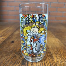 Vintage 1981 McDonald's Great Muppet Caper Glass Miss Piggy Motorcycle Kermit picture