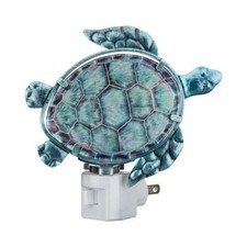 Sea Turtle Glass Night Light Nautical Ocean US Plug picture