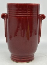 Brush McCoy Pottery Vase, Burgundy Art Deco picture