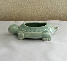 Rare 1930's Red Wing Figural Aqua Blue Turtle Ash Receiver Ashtray Art Deco picture