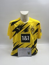 BVB Jersey 2020/2021 Team Signed Borussia Dortmund COA Puma Haaland XL picture