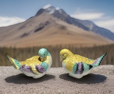 VTG Pair Of Fine Japanese Hand-Painted Porcelain Birds  Figurines picture