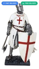 Ebros Gift Templar Knight Crusader Axeman Medieval Armor Resin Figurine 7.25