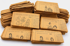 62 Vintage Butterick Sewing Patterns w/ Tissue Pieces Instructions 1940s 50s Lot picture
