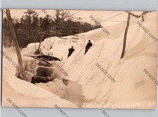 c1914 Oneonta Mohawk Valley Electric Railroad Train Car Snow Otsego County RPPC picture