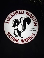 LOCKHEED MARTIN SKUNK WORKS 9.5 inch Round Light Box LED Sign with stand  picture