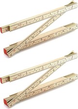 2 Pack 6FT Folding Wood Ruler – Dual-Sided US & Metric Carpenter Measuring Tool picture