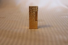 Dunhill Rollagas Vintage Gold-Plated Bark Lighter Made In Switzerland 1971 picture