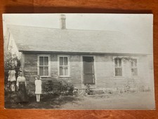 Woman And Girl Outside House ID'd Real Photo Postcard RPPC PC2 picture