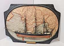 Vintage 1972 Cutty Sark Wall Plaque Model Ship F-8218 Assembled Decor Rare picture