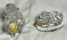 Vintage Gorham Crystal Nativity Set Drummer Boy w/Gold Drum & Ram Retired Piece picture