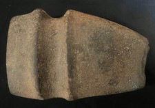 HUGE Ancient prehistoric Native American Indian 3/4 Groove Stone Axe Head picture