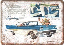 1958 Ford Fairlane Vintage Automobile Advertising Retro Look Metal Sign AN2176 picture