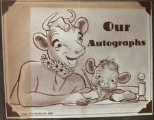 Vintage Borden Company Borden's 1947 Elsie And Son Our Autographs picture