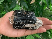 Extra Large Black Tourmaline Chunk / Rod / Log, Natural Rough Black Tourmaline picture