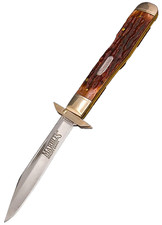 Marbles Swing Guard Cheetah Folding Lock Back Knife - Jigged Bone Handles - NEW picture