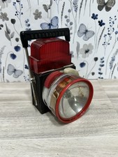 Vintage Emergency Lantern Flashlight Red Warning Light Metal Untested picture