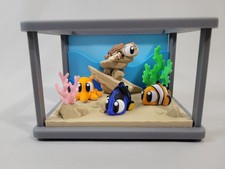 Aquarium Desk Set Fidget with Articulated Sea Animals 3D Printed picture