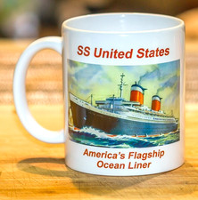 S S United States Beautiful Coffee Mug. Lft handed - Ship & Ship Specification. picture