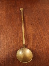 Vintage Copper LADLE  12”. Hammered Back Bowl picture