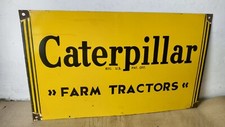 Caterpillar Farm tractors Porcelain Enamel Sign  24 x 14 Inches picture