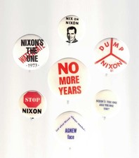 RICHARD NIXON -  7 ANTI-Nixon Buttons  - Nix On Nixon / Watergate / STOP NIXON picture