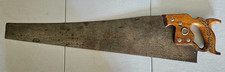 Vintage H. Disston & Sons Hand Saw USA Wood Handle Wheat Carved. picture