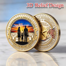 Military Families Challenge Coin Collectible Enduring Love 1-pc 3D picture