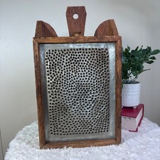 Primitive Antique Wooden Box Grater Rustic Farmhouse Kitchen Decor 20th Century picture