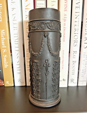 Antique Wedgwood BLACK Basalt Cylindrical 7.5