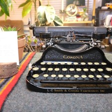 [VERY CLEAN FULLY WORKING] Antique 1915 Corona No. 3 Folding Typewriter w Case picture