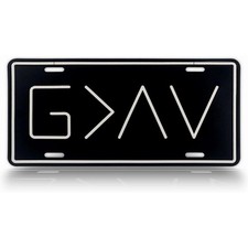 God Is Greater Than My Ups And Downs | Black Aluminium Decorative License Plate picture