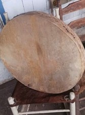 **AWESOME VINTAGE NATIVE AMERICAN RARAMURI TARAHUMARA DRUM LG RARE GOATSKIN