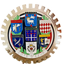 French Riviera (Cote d'azur) Car Grille  Badge 4 inch picture