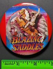 Vintage Blazing Saddles Movie Pinback Pin picture